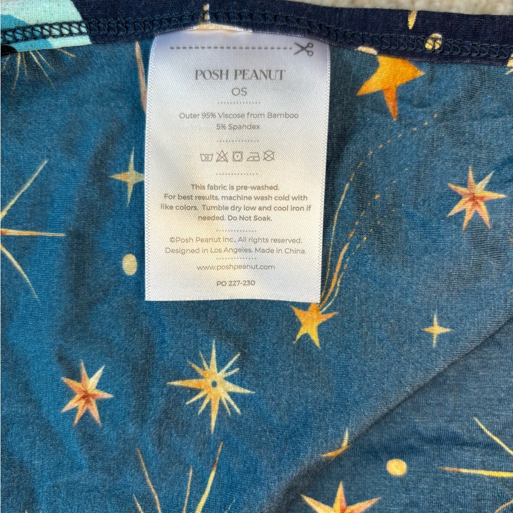 Posh Peanut Fiona Evil Eye Print Reversible Patoo Blanket - 40”x40” - Picture 4 of 7